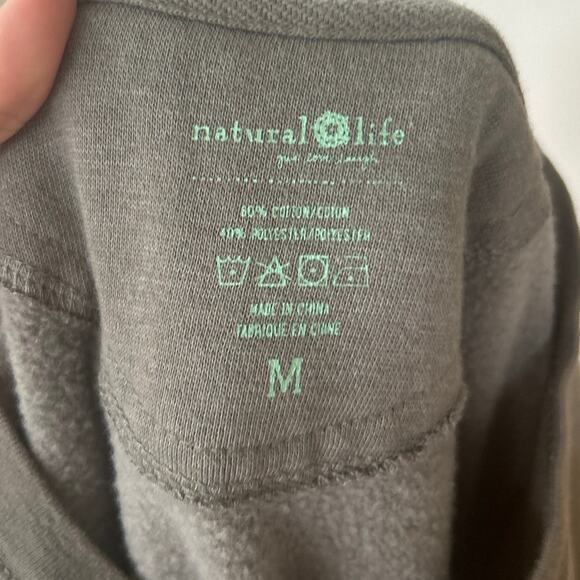 Natural Life "On Mountain Time" Rainbow Graphic Grey Crewneck Sweatshirt - Picture 3 of 7